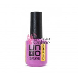 Top coat lucios pentru oja UV, No Wipe, Uno Diamond Shield 15 ml